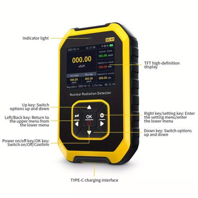 TEMU Radiation Gamma , Portable Radiation Lcd Display