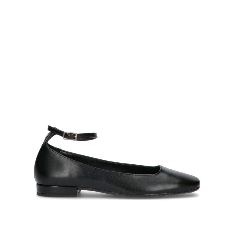 REBECCA VAN DICK Ballerina donna nera in pelle