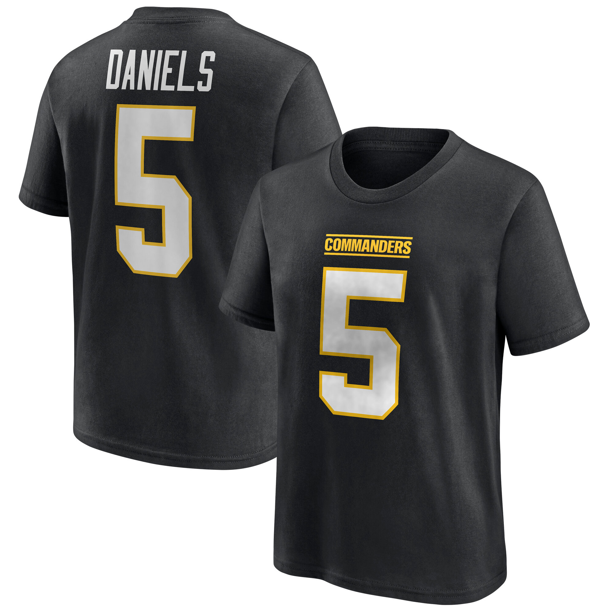 Washington Commanders Name und Nummer Grafik T-Shirt - Jayden Daniels 5 - Jugendliche Image