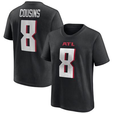 Atlanta Falcons Name und Nummer Grafik T-Shirt - Kirk Cousins 8 - Jugendliche Image
