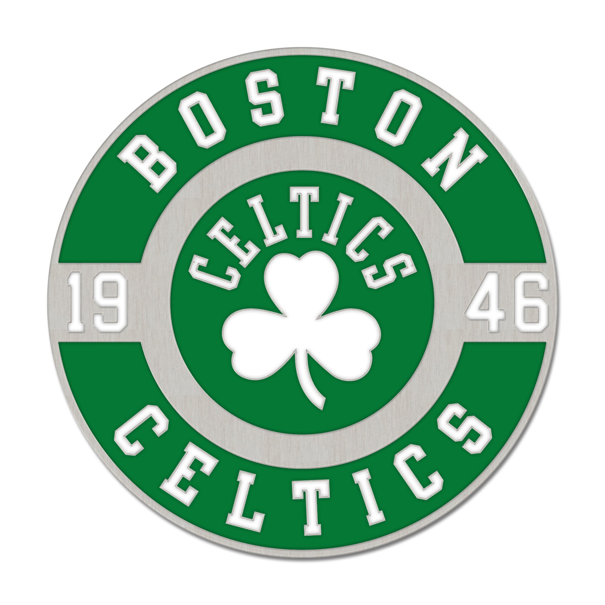Boston Celtics Runder Emaille-Pin-Abzeichen