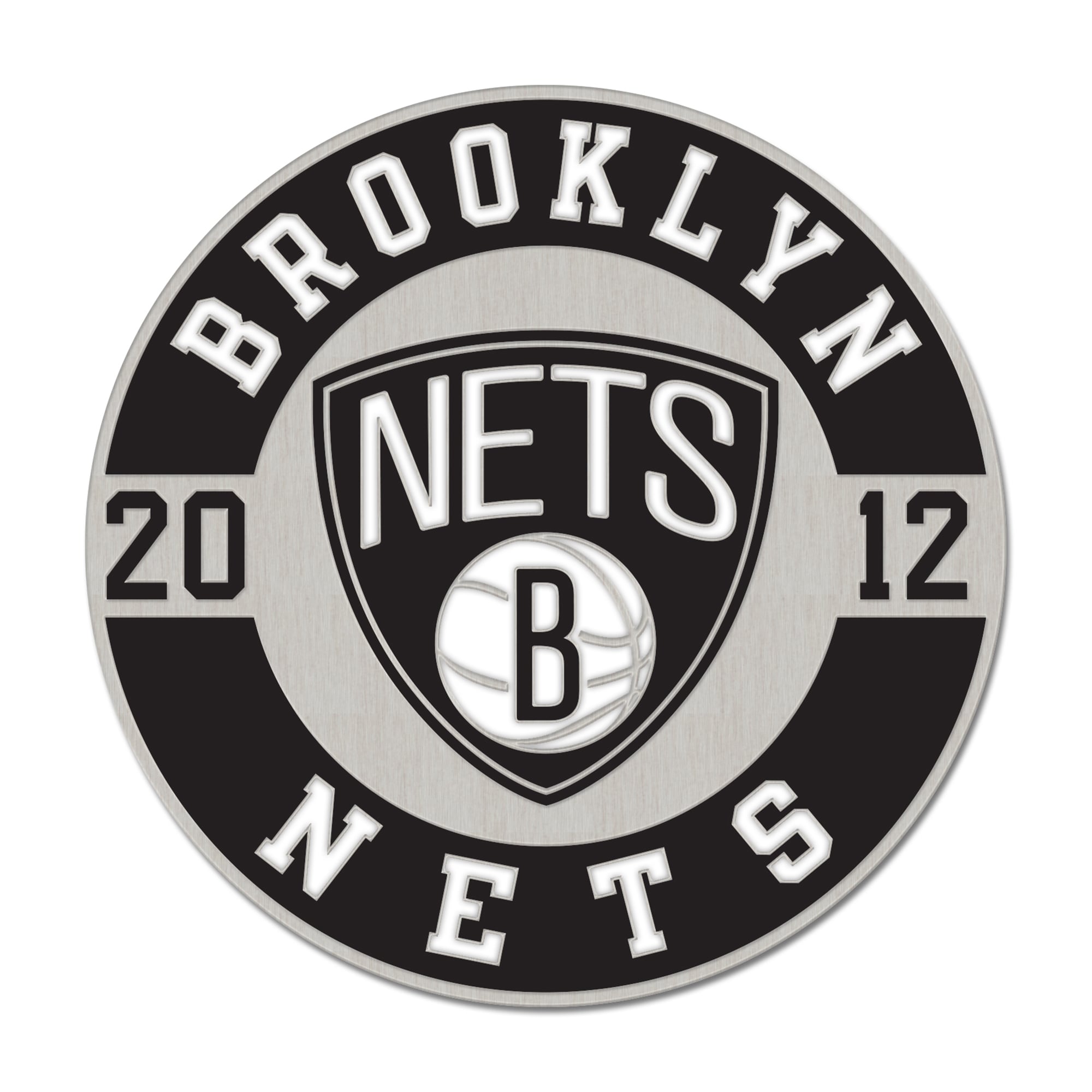 Brooklyn Nets Runder Emaille-Pin-Abzeichen