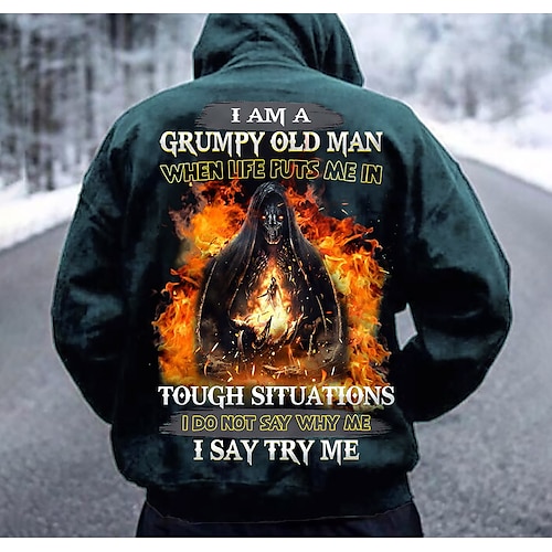 Herren Farbblock Schädel Grafikdrucke Kapuzensweatshirt Kapuzenshirts Pullover Streetwear Lässig Große Größen Langarm Mit Kapuze Täglich Sport Schwarz Rote Blau Grün Grau Druck Frühling Herbst Image