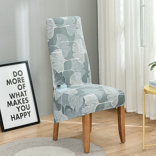 Elastische Esszimmerstuhlbezüge Stuhlhussen xl/übergroß, abnehmbarer, waschbarer, weicher Spandex mit hoher Rückenlehne, großer Stuhlbezug, Schonbezug für Esszimmer, Küche, Hoteltisch, Bankett Image