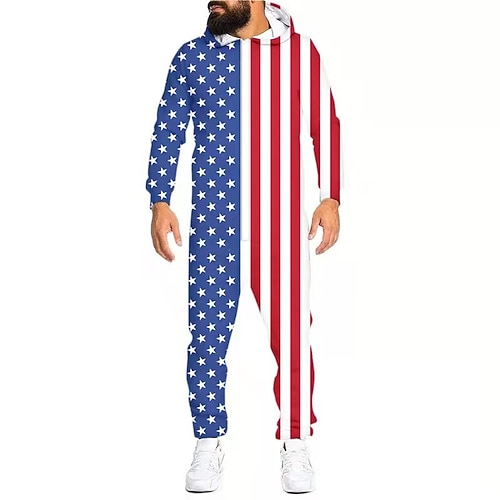 Herren Hausanzug Overall Pyjamas-Einteiler Blätter Einfach Casual Komfort Heim Täglich Baumwolle Komfort Atmungsaktiv Kapuzenpullover Langarm Tasche Herbst weißes Puder Schwarz Image