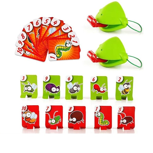 Frosch Maul Zungenbrettspiel Spielzeuge Blasende Musik Chamäleon Echsenmaske Eltern-Kind Puzzle Spiel Requisiten Weihnachtsgeschenk