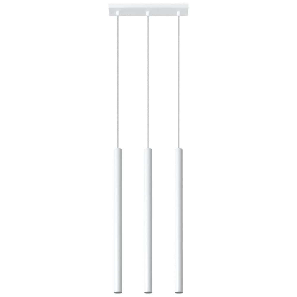 Suspension tube en métal, blanc L: 30cm