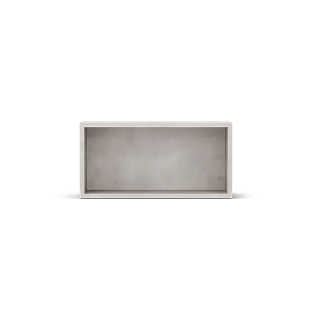 Module de rangement rectangle avec fond en béton gris - 74,5x37cm