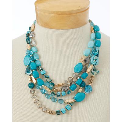 Blair Women's Dazzling Layers Necklace - Blue