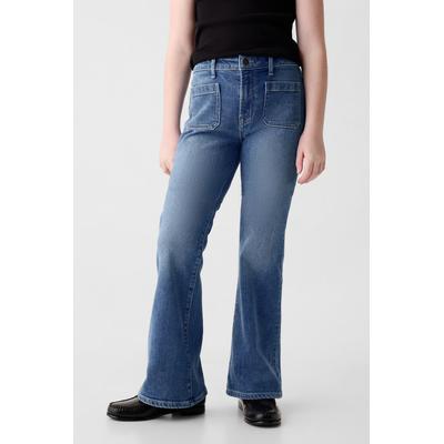 Gap Girls Blue High Waisted 70s Flare Jeans (5-13yrs) - Blue