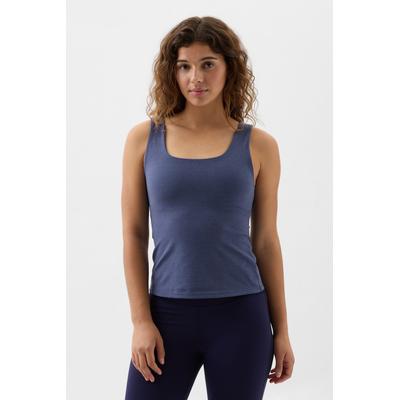 Gap Womens Midnight Blue Studio Twist Back Support Tank Top - Midnight Blue