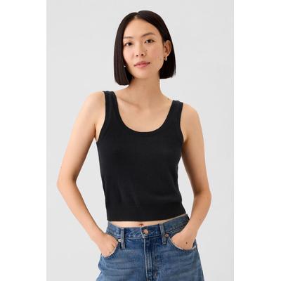 Gap Womens Black CashSoft Cropped Vest - Black