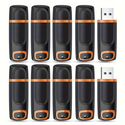 TEMU 10-piece 32gb Usb 3.0 Flash Drive Usb Stick Memory Stick 3.0 32gb Jump Drive Portable With Led Indicator For Pc Laptop Backup Storage Data