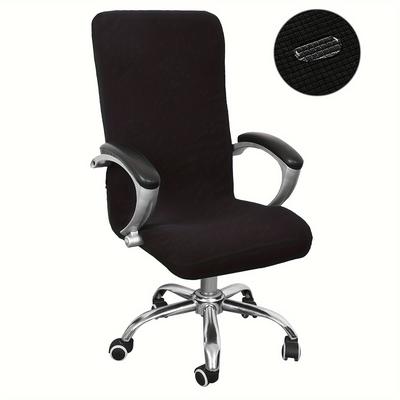 TEMU Stretchable Waterproof Office Chair Cover With Zipper - Fit For High-back Gaming Chairs, Washable & Removable Furniture Protector