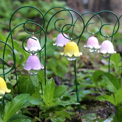TEMU 9pcs Garden Decor Flower Pot Stakes, Lily Of The Valley Planting Stakes For Office Desk Bonsai And Garden Decoration Accessories, Suitable For Housewarming Gifts Image