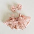 Vêtements de poupée en peluche Robe florale mignonne Vêtements pour poupée de 7in/17cm Accessoires de poupée Labubu Kawaii Cadeaux pour filles (SANS poupée)