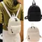 Mini sac à dos en nylon blanc pour adolescentes, sac à dos tendance pour femme, petit sac d'école