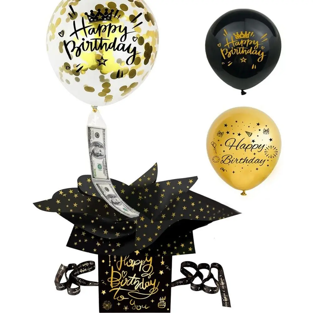 Geburtstag Überraschung Geburtstag Spardose Lustige Kreative Papier Bargeld Pull Geschenkboxen Alles Gute Zum Geburtstag Überraschung Spardose Party Image