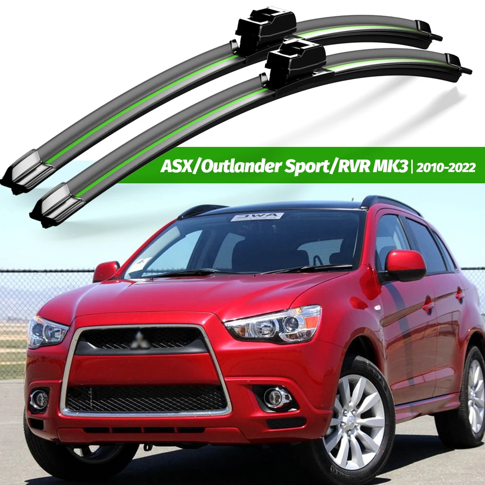 Scheibenwischer vorne Wischerblätter für Mitsubishi ASX Outlander Sport RVR 2010–2022 Windschutzscheibe Windschutzscheibe 24 Zoll + 21 Zoll Zubehör Image