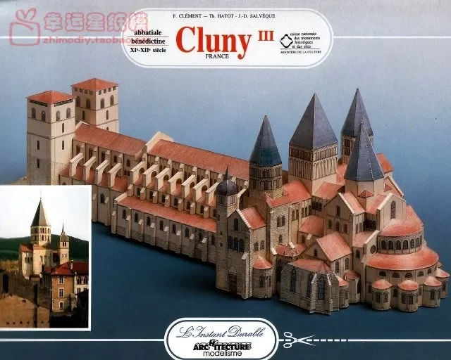 Everoney-Modèle de construction du monastère en papier 3D, manuel de bricolage