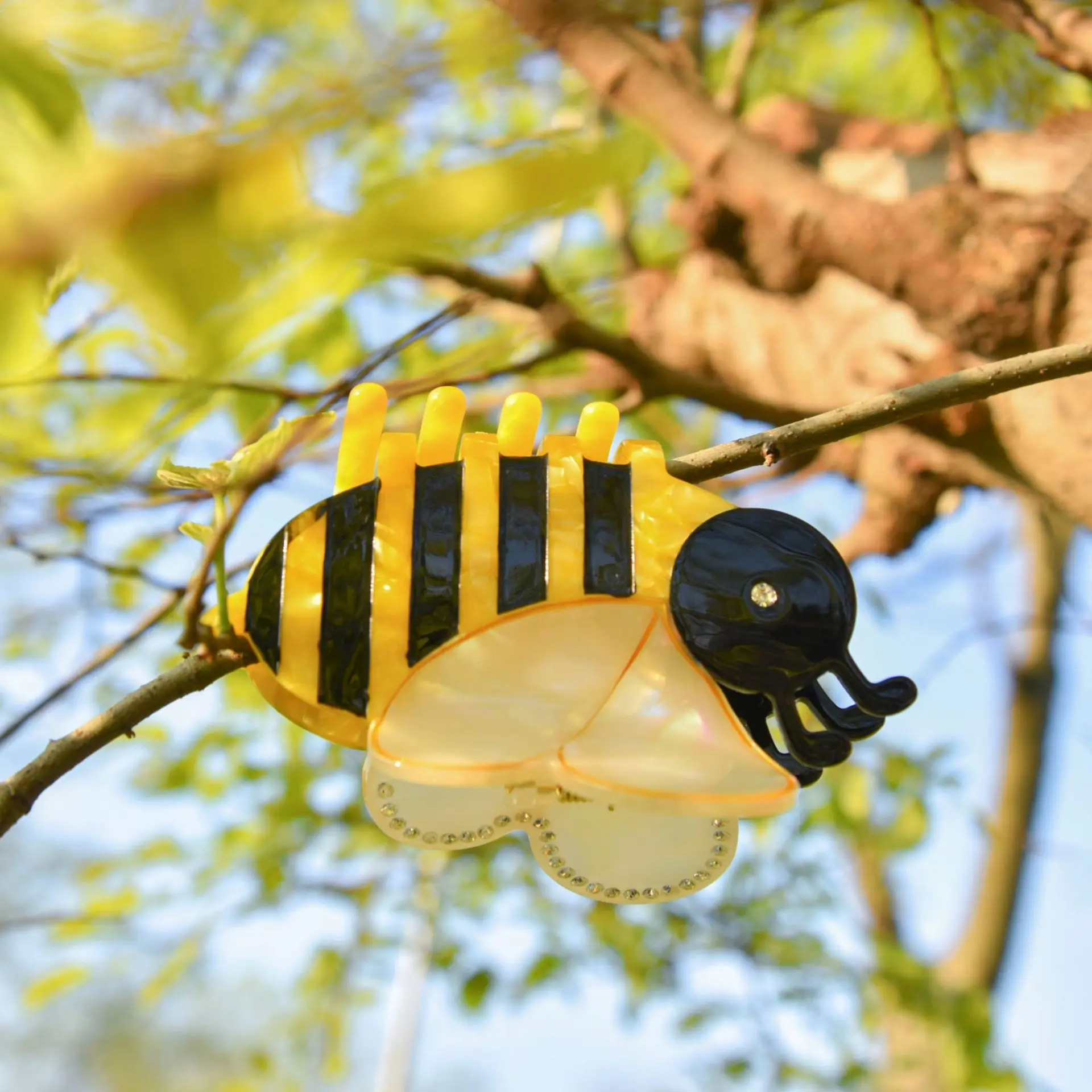 1pc/2 stücke neues Haar zubehör mit Essigsäure eingelegter Diamant bienen klauen clip, große Haars pange, Haifisch clip, Haar krallen biene Image