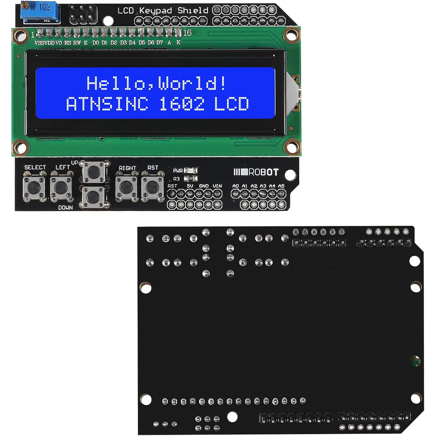 1602 lcd tastatur schild lcd1602 lcd modul anzeige blauer bildschirm für arduino due milanove roboter Image