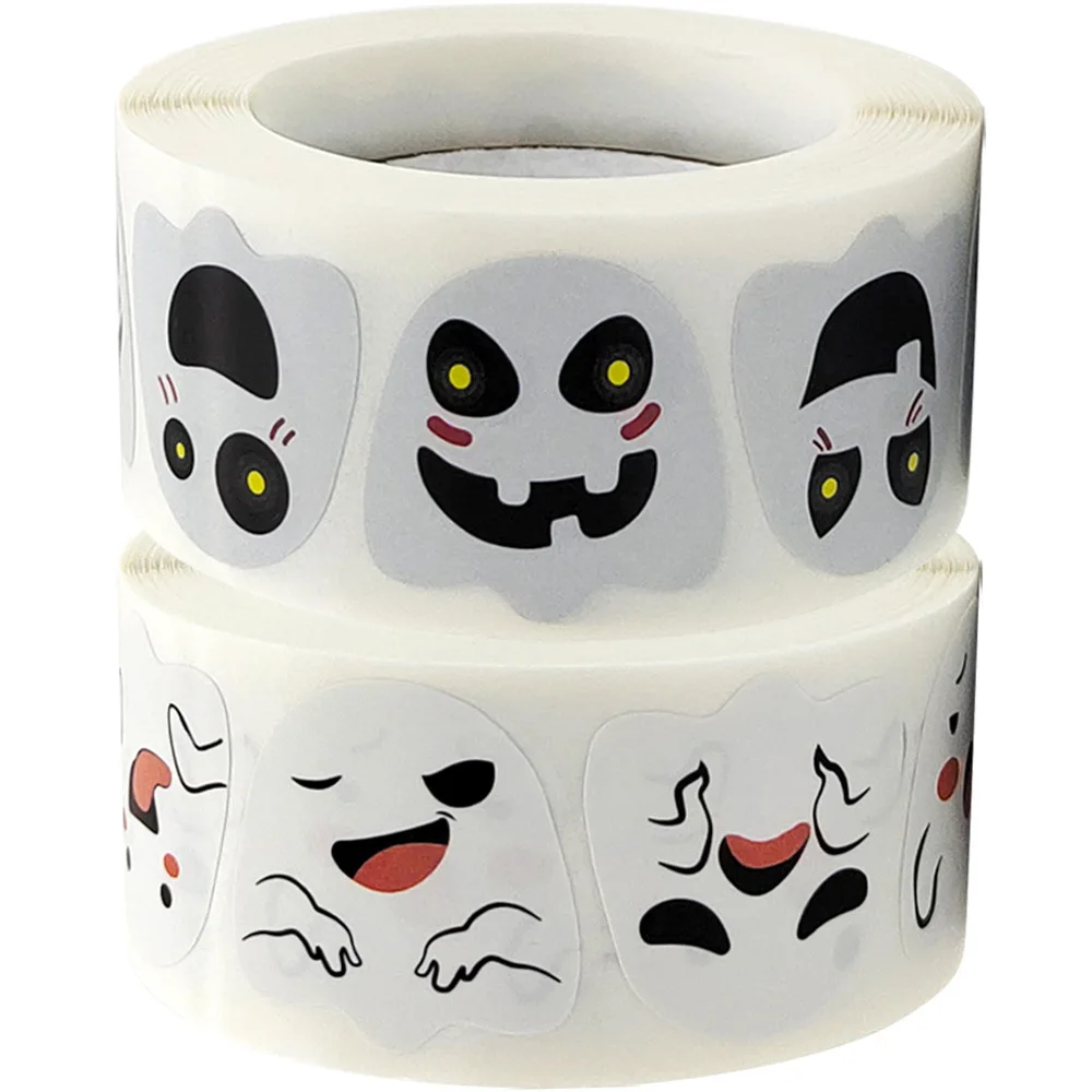500 stücke Halloween Ghost Sticker Geschenk verpackung versiegelte Aufkleber Scrap book liefert für Halloween Party Dekoration Verpackungs boxen Image