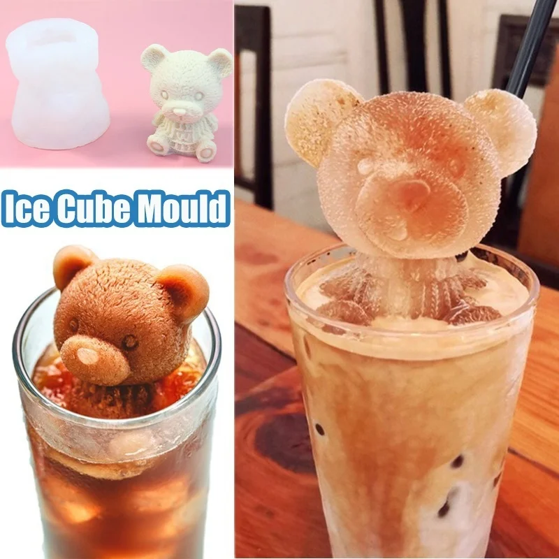 Kleine Bär Eis Form Lebensmittel Grade Silikon Eis Box Haushalt Cartoon Modell Kaffee Eis Film Bär Eis Form