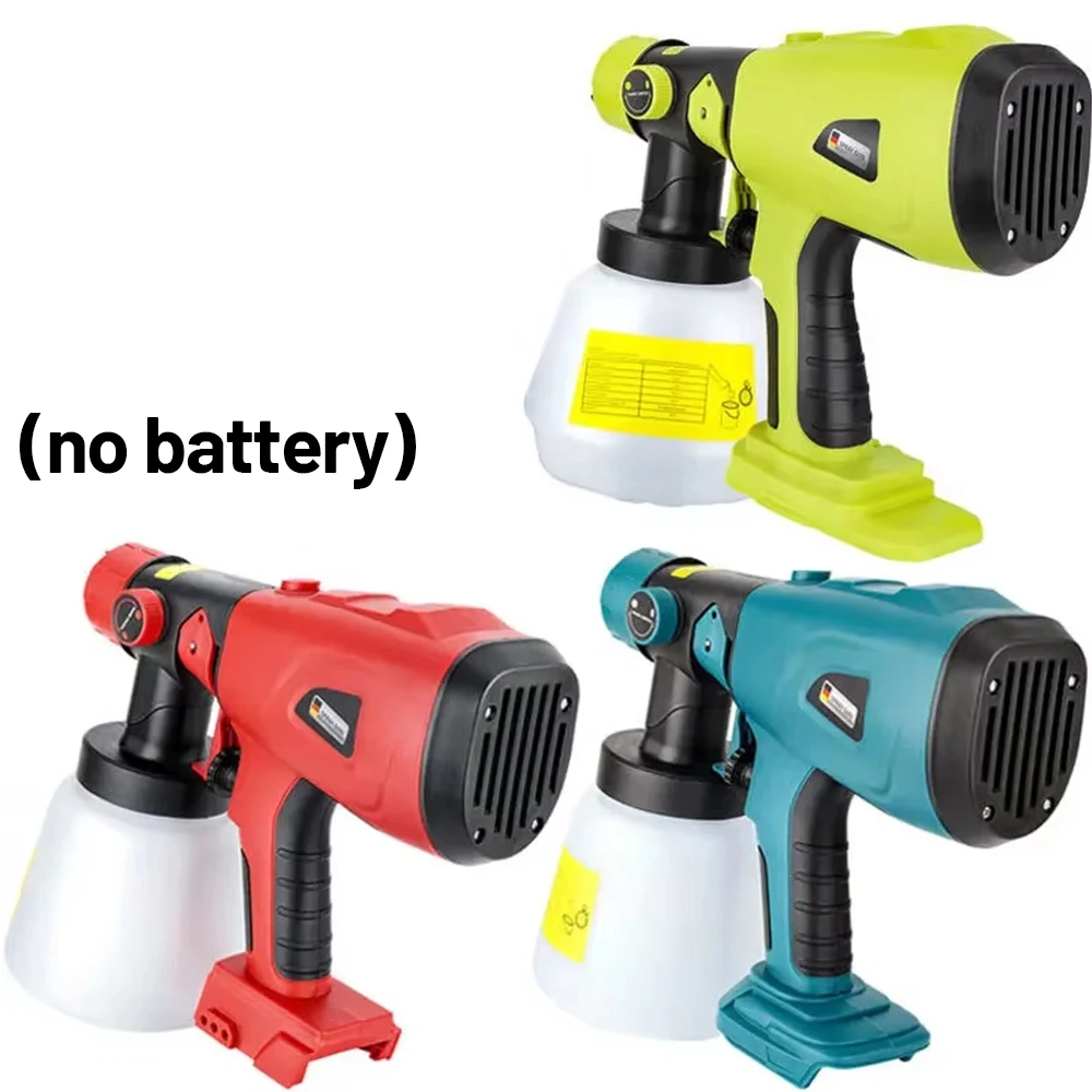 Schnur lose elektrische Spritzpistole mit 3 Sprüh mustern für Makita/Dewalt 18V Batterie Handheld 800ml Hochleistungs-Elektro-Farb spritz gerät Image