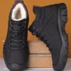 Männer Outdoor Schnee Stiefel Lace-up Baumwolle Schuhe Winter Herren Stiefel Plüsch Casual High-top Leder Schuhe 2025, männlichen Turnschuhe Neue Bota