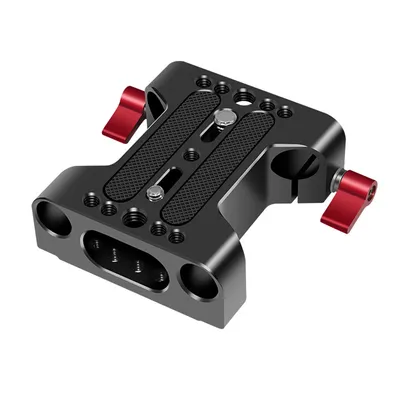 Mehrzweck kamera Grundplatte mit 15mm Stangen schienen klemme Stativ montage Grundplatte Aluminium legierung für DSLR Rig Support System
