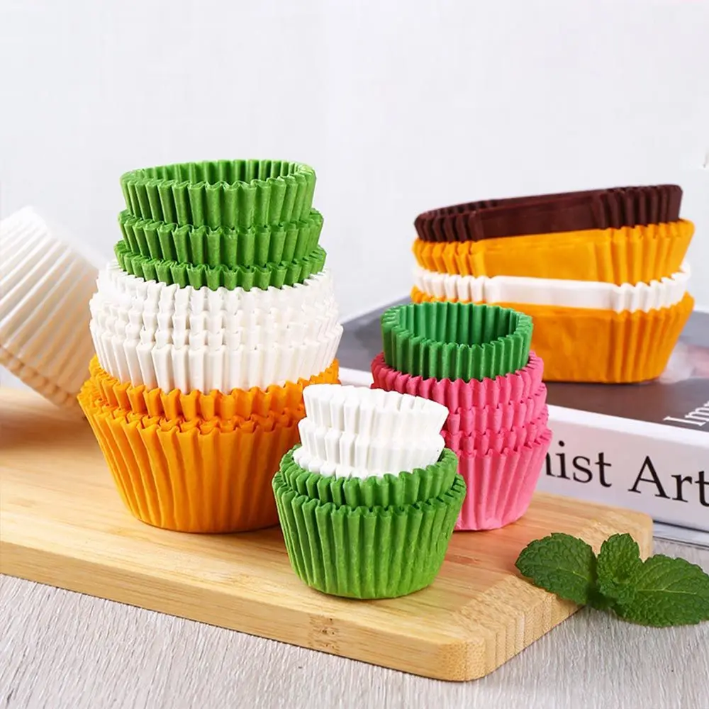 500/1000pcs Mini bunte Schokoladen papier Kuchen Cupcake Liner Backen Muffin Box Cup Fall Party Tablett Kuchen form Dekorations werkzeuge Image