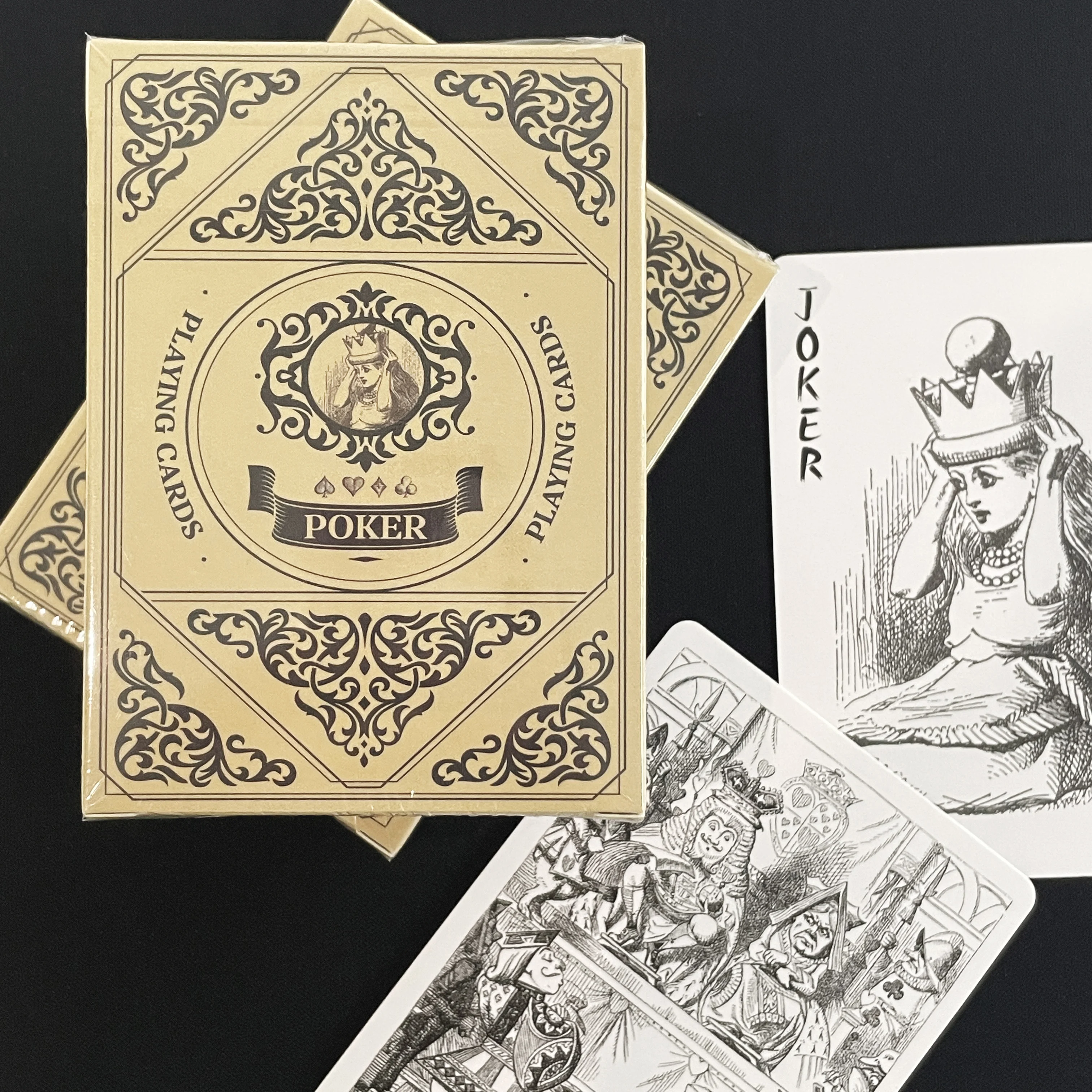 1Set Vintage Exquisite Spielkarten Alice Lustiges Spiel Pokerkarten Retro Poker Spielkarten für Unterhaltung Image