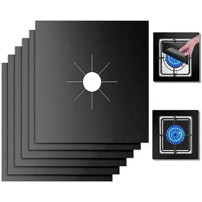 4Pcs Gas Stove Protector Cooker Cover Liner Clean Mat Pad Kitchen Gas Stove Stovetop Protector