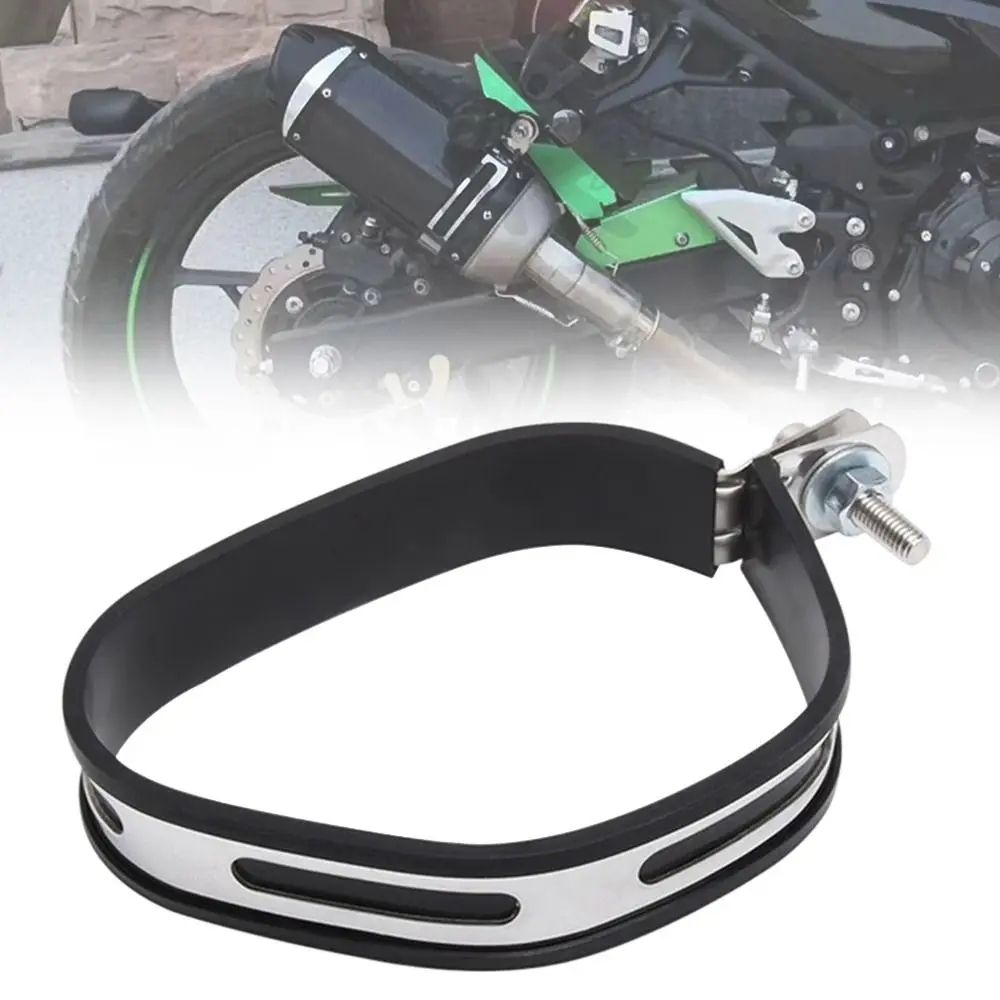 Universal Aufhänger Band Leuchte Unterstützung Halterung Motorrad Auspuff Klemme Auspuffrohr Unterstützung Halterung Festen Ring Image