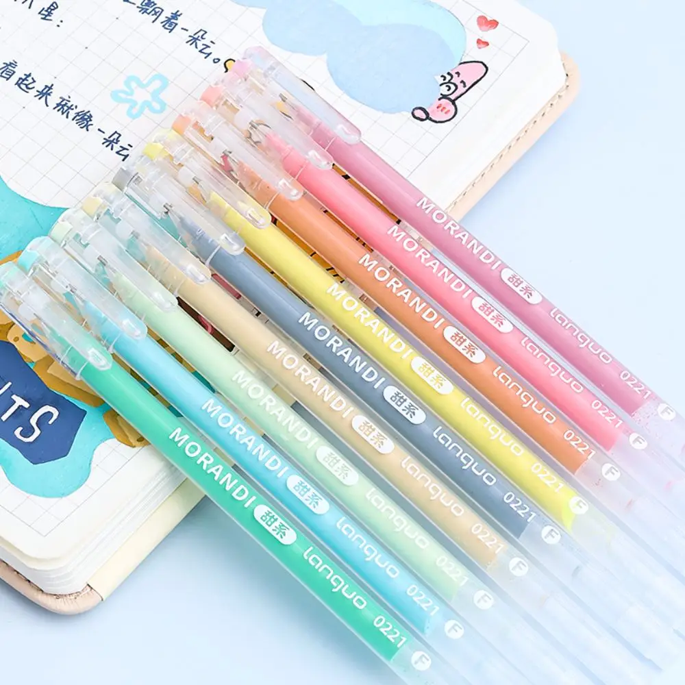 Kawaii Vintage Morandi Grau Stifte Set Multi Farbe Gel Tinte Stifte Marker Liner Kugelschreiber Schule Büro Schreibwaren Geschenk Stift Image