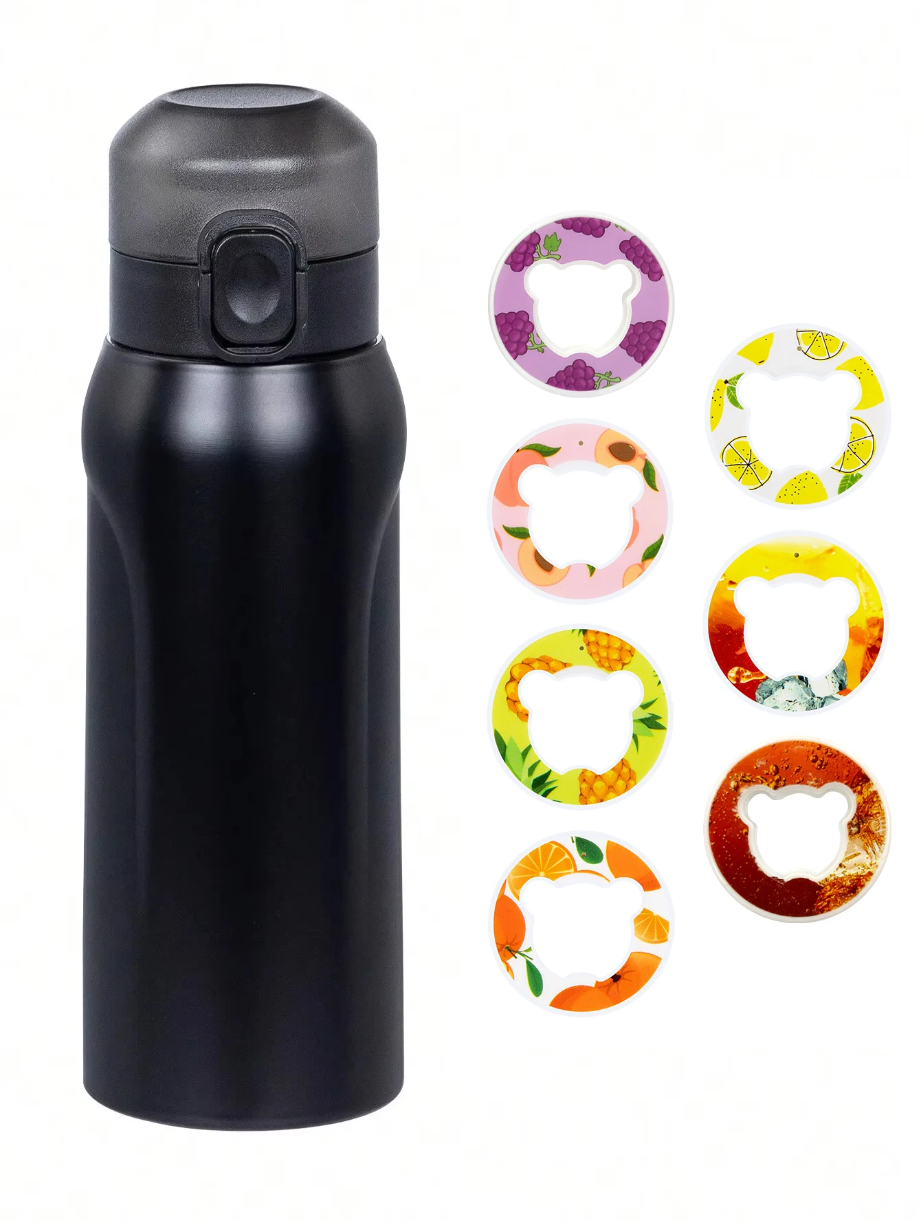 750 ml Air-Edelstahl-Isolierbecher, großes Fassungsvermögen, mit 1 zufällig aromatisierten Pods, Sport-Air-Wasserflasche, Vakuum-Duftbecher Image