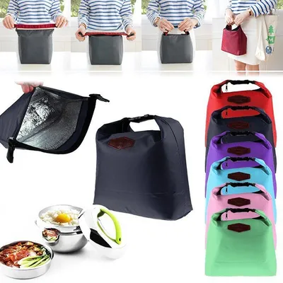 Thermal Insulated Lunch Bag Portable Cooler Picinic Bag Lunch Box Storage Bag Carry Food Tote