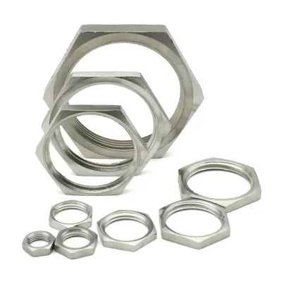 1/8 "1/4" 1/2 "3/4" 1 "1-1/4" 1-1/2 "2" BSP 304 Stainless Steel Hex Lock Nut Fitting Joint
