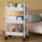 Mobile Storage Rack Trolley Organizer Household Kitchen Multifunctional Cart With Wheels Home