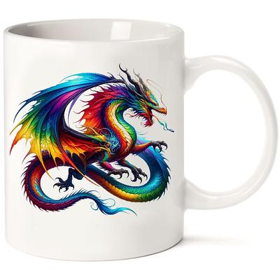 Dragon Coffee Mug 11oz Ceramic Mug Funny Mug Funny Coffee Mug For Family/Friends/Sister/Colleague Novelty Coffee Mug Summer Winter Drinkware Party/Christmas/Birthday Gift