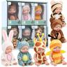 4 Inch Mini Baby Dolls 6pcs Set Realistic Baby Dolls Toys with Cute Handmade Doll Clothes for Suitability Kids 3 and up