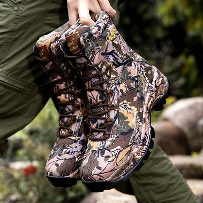 Men's Camouflage Outdoor Hiking Boots – Waterproof, Durable, and Lightweight with Non-Slip Sole for Hunting and Trekking