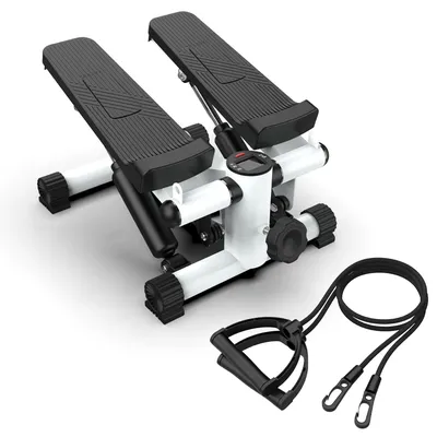 ini Steppers for Exercise, Stair Stepper with Resistance Bands, Mini Stepper with 300LBS Loading