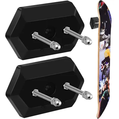 2Pcs Skateboard Wall Mount Holder Heavy Duty Skateboard Hanger Space Saving Floating Skateboard