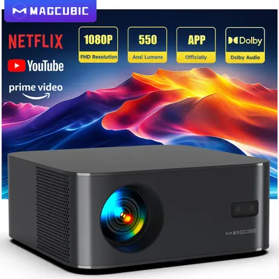 Magcubic HT600 Projector 550ANSI 1080P with Linux Android 11 Dolby Audio HDR10 Wifi BT Auto Focus