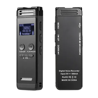 32G Digital Voice Recorder Activated Record Playback MP3 Music Player with Mic and Speaker 1536KBPS