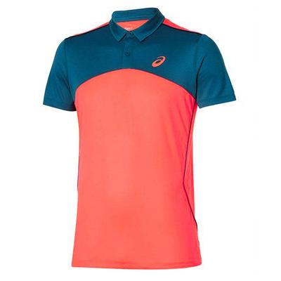 ASICS Player Herren Pink Tennis Polo Shirt Image