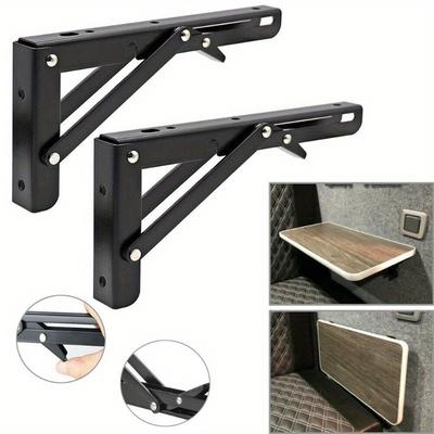 TEMU 2pcs Steel Folding Table Stand For Rv & Campervan - , Includes