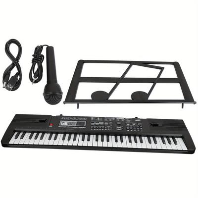 TEMU 61 Keys Digital Music Electronic Organ Portable Keyboard With Microphone